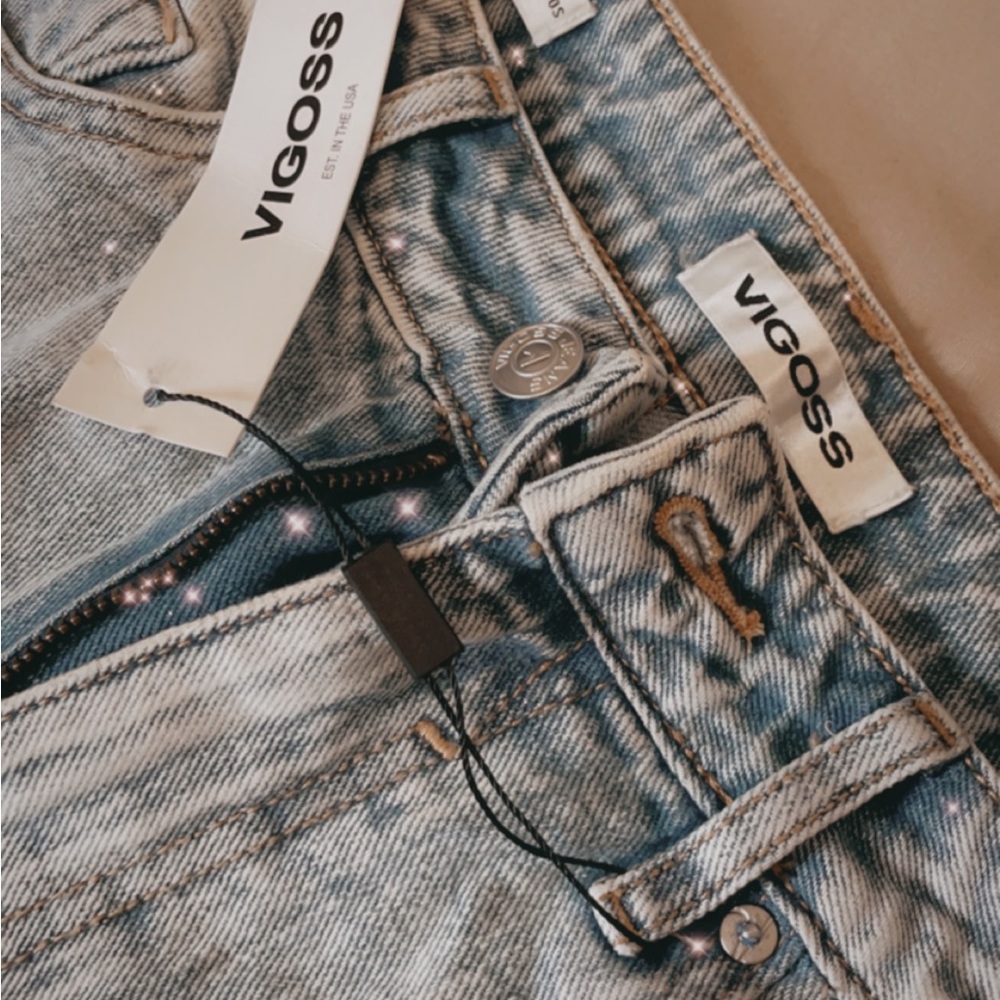 Straight fitted jeans, medium rise, blue washed vlgoss